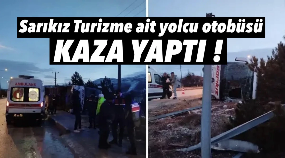 Alaşehir Sarıkız Turizme ait Yolcu Otob&uuml;s&uuml; Kaza Yaptı: 12 Yaralı 