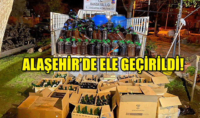 Alaşehir'de 2 ton sahte şarapla yakalanıp, 1 kişi gözaltına alındı