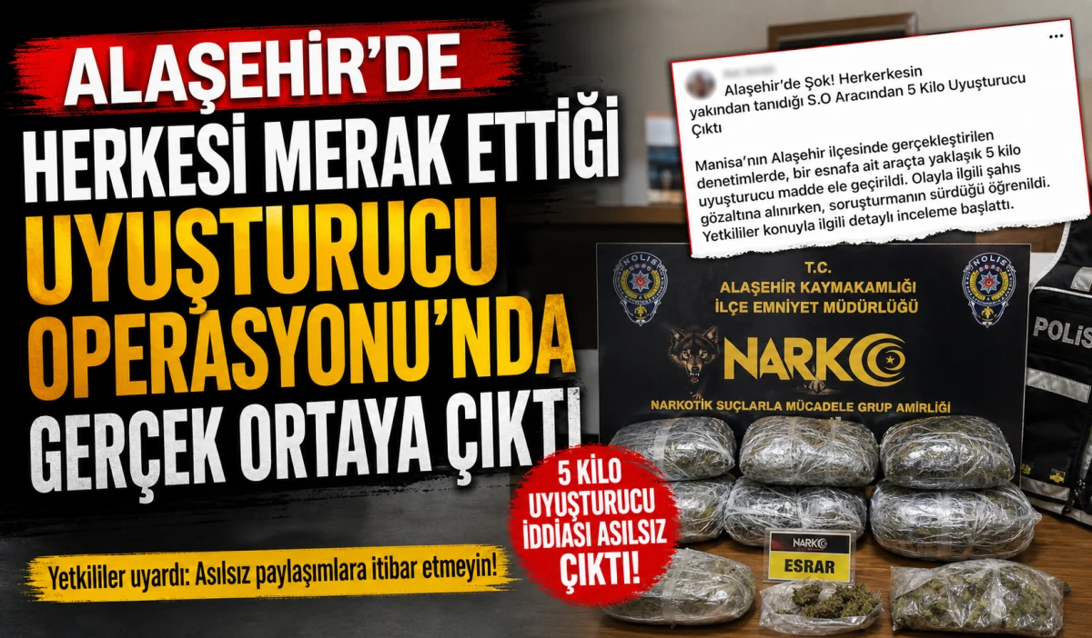 Alaşehir&rsquo;de &ldquo;Esnafa 5 Kg Uyuşturucu Operasyonu&rdquo; İddiası il&ccedil;e g&uuml;ndemine bomba gibi d&uuml;şt&uuml; 