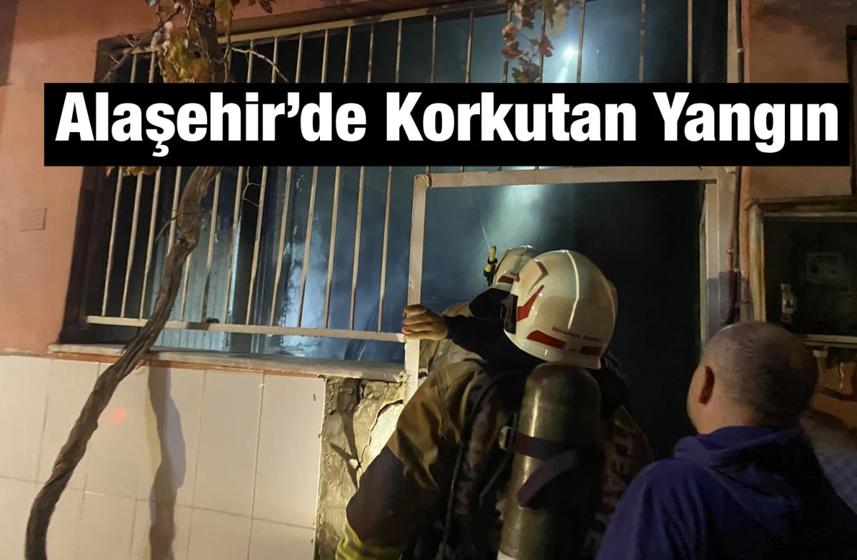 Alaşehir’de Ev Yangını Komşuların Erken Müdahalesiyle Büyümeden Söndürüldü
