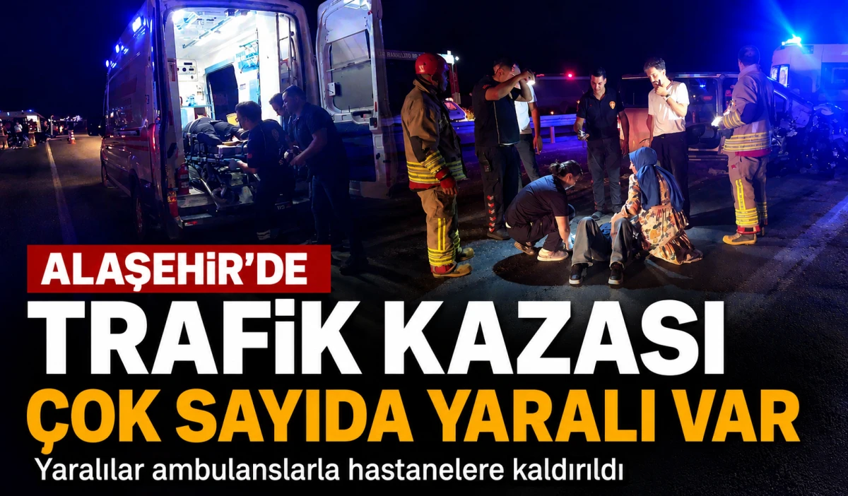 Alaşehir&rsquo;de Hafif Ticari Ara&ccedil; Trakt&ouml;re &Ccedil;arptı: 6 Yaralı