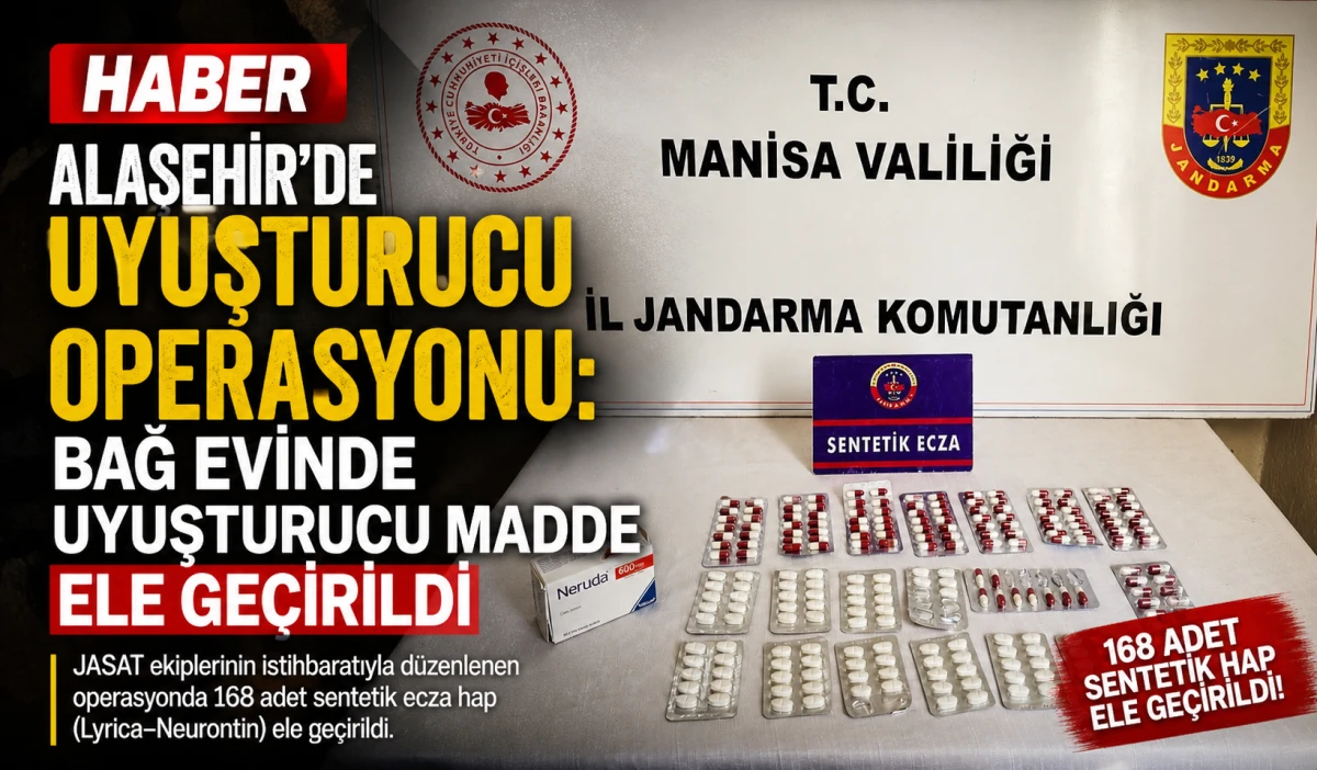 Alaşehir&rsquo;de JASAT&rsquo;tan Uyuşturucu Operasyonu: 168 Adet Sentetik Hap Ele Ge&ccedil;irildi