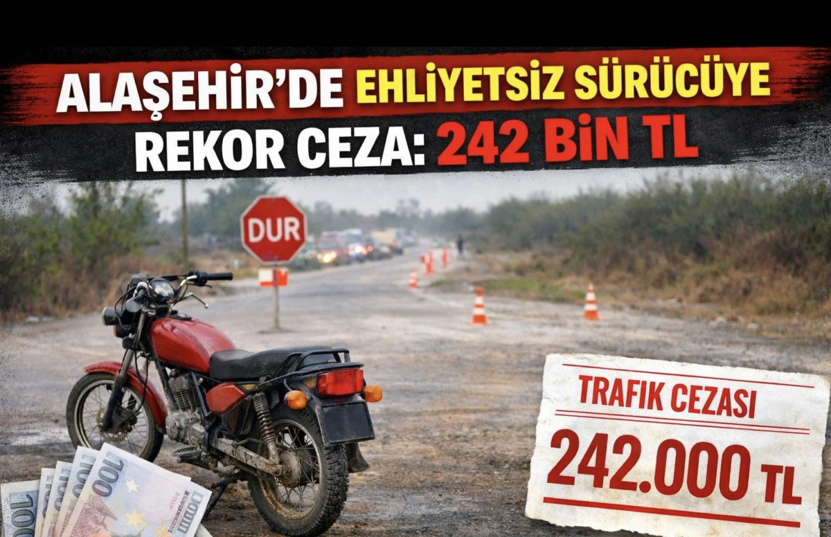 ALAŞEHİR&rsquo;DE KA&Ccedil;IŞ PAHALIYA PATLADI: 15 BİN LİRALIK MOTORA 242 BİN TL CEZA!
