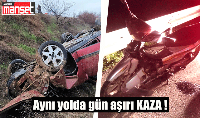 Alaşehir'de Peş Peşe Korkutan Kazalar: İki Kazada 3 Yaralı