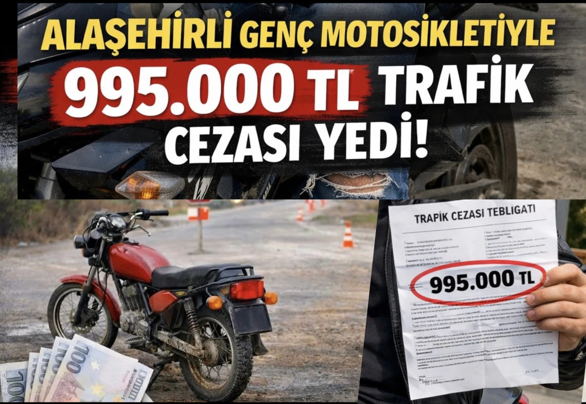 Alaşehirli gen&ccedil; 995 bin TL trafik cezası yedi