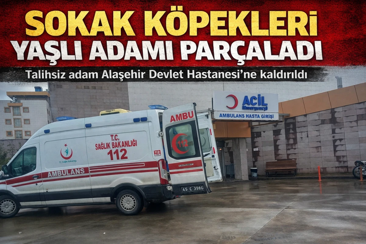 Başıboş K&ouml;pekler Dehşet Sa&ccedil;tı: Yaşlı Adam Hastanelik Oldu