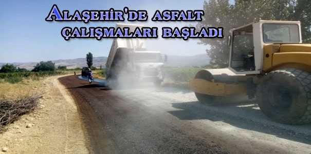 Alaşehir'de asfalt çalışmaları başladı