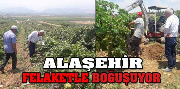 ALAŞEHİR FELAKETLE BOĞUŞUYOR